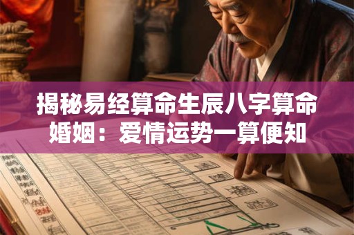 详细阅读:揭秘易经算命生辰八字算命婚姻:爱情运势一算便知 揭秘易经算命生辰八字算命婚姻:爱情运势一算便知