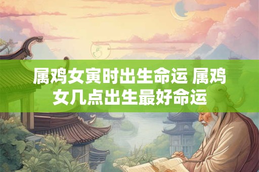 属鸡女寅时出生命运 属鸡女几点出生最好命运