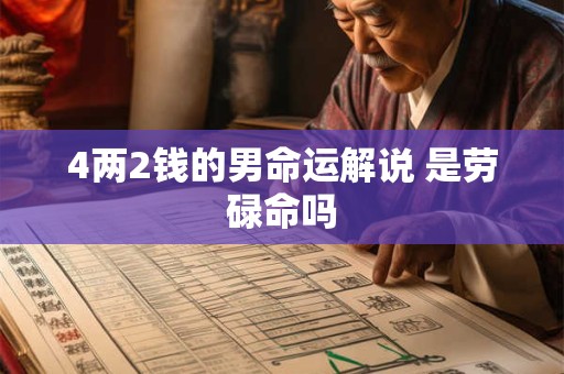 4两2钱的男命运解说 是劳碌命吗