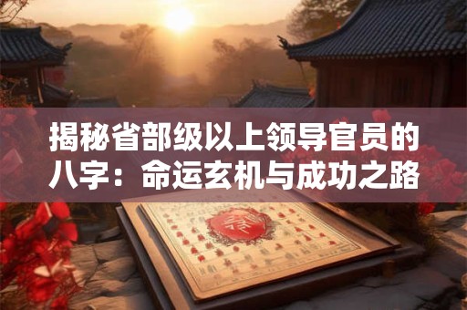 揭秘省部级以上领导官员的八字：命运玄机与成功之路