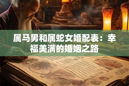 属马男和属蛇女婚配表：幸福美满的婚姻之路