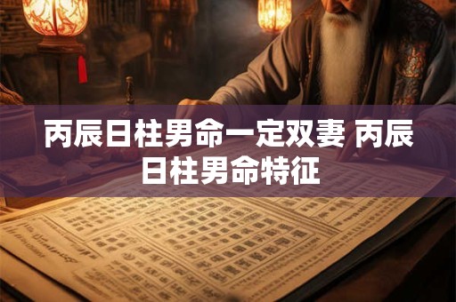 丙辰日柱男命一定双妻 丙辰日柱男命特征