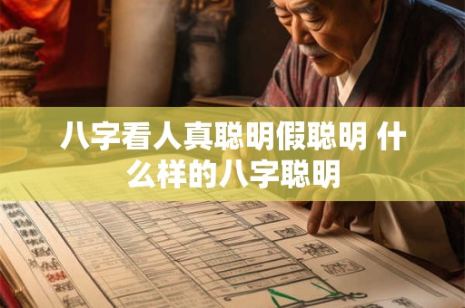 八字看人真聪明假聪明 什么样的八字聪明