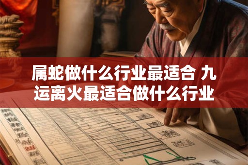 属蛇做什么行业最适合 九运离火最适合做什么行业