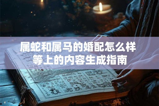属蛇和属马的婚配怎么样 等上的内容生成指南