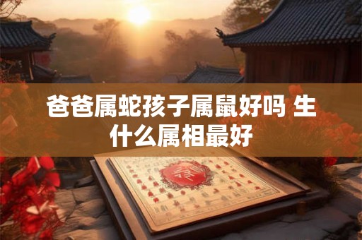 爸爸属蛇孩子属鼠好吗 生什么属相最好