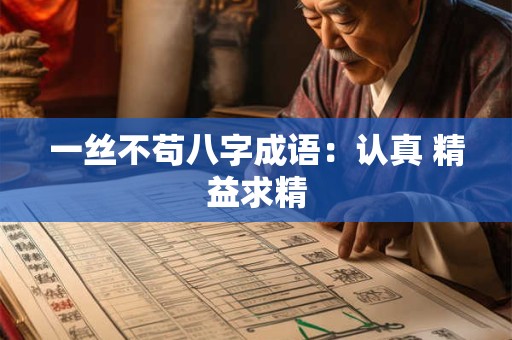 一丝不苟八字成语：认真 精益求精