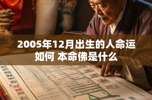 2005年12月出生的人命运如何 本命佛是什么