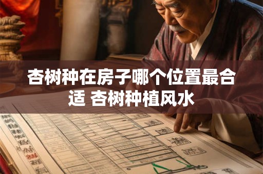 杏树种在房子哪个位置最合适 杏树种植风水