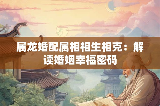 属龙婚配属相相生相克：解读婚姻幸福密码