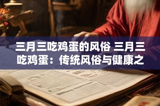 三月三吃鸡蛋的风俗 三月三吃鸡蛋：传统风俗与健康之选