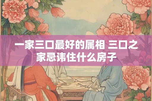 一家三口最好的属相 三口之家忌讳住什么房子