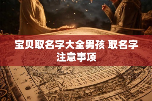 宝贝取名字大全男孩 取名字注意事项