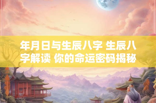 年月日与生辰八字 生辰八字解读 你的命运密码揭秘！