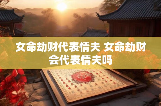 女命劫财代表情夫 女命劫财会代表情夫吗