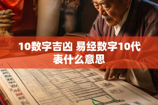 10数字吉凶 易经数字10代表什么意思