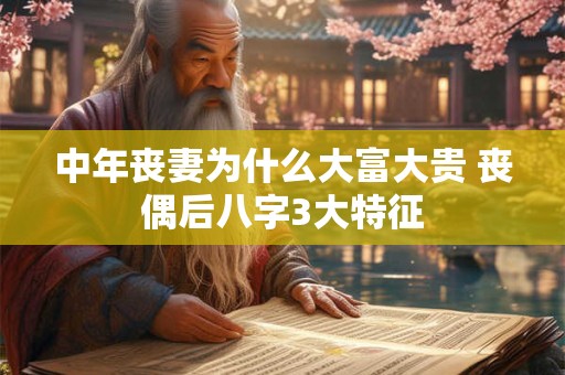中年丧妻为什么大富大贵 丧偶后八字3大特征