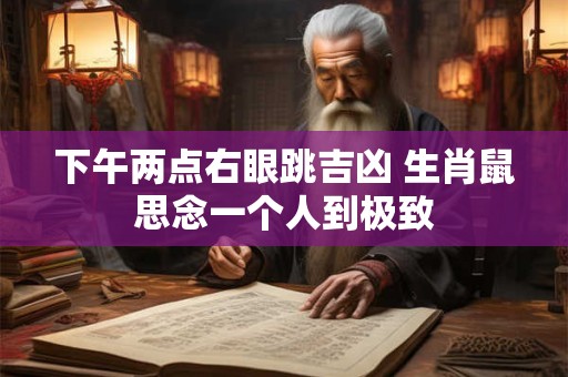 下午两点右眼跳吉凶 生肖鼠思念一个人到极致