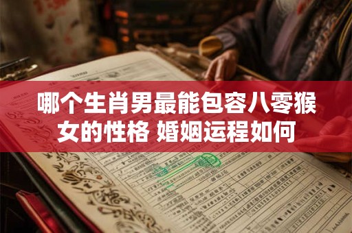 哪个生肖男最能包容八零猴女的性格 婚姻运程如何