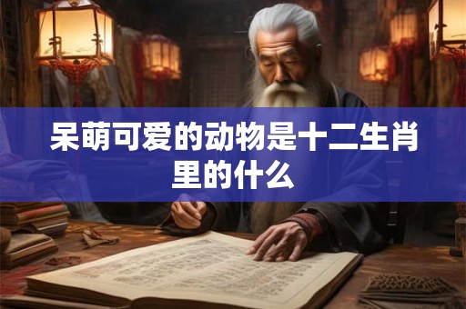 呆萌可爱的动物是十二生肖里的什么