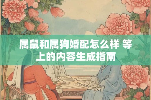 属鼠和属狗婚配怎么样 等上的内容生成指南