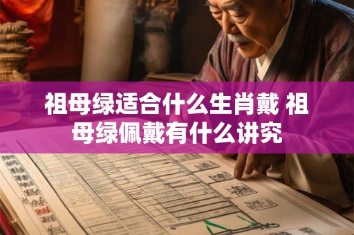 祖母绿适合什么生肖戴 祖母绿佩戴有什么讲究