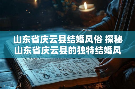 山东省庆云县结婚风俗 探秘山东省庆云县的独特结婚风俗