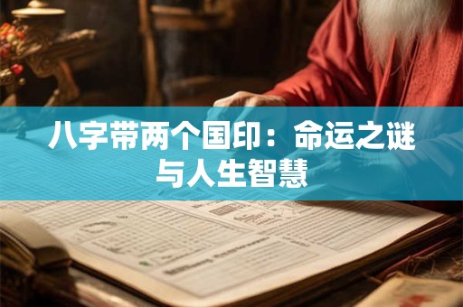 八字带两个国印：命运之谜与人生智慧