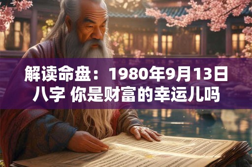解读命盘：1980年9月13日八字 你是财富的幸运儿吗
