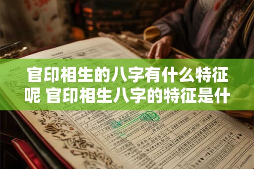 官印相生的八字有什么特征呢 官印相生八字的特征是什么