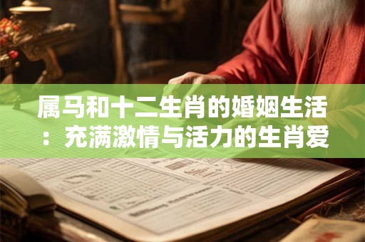 属马和十二生肖的婚姻生活：充满激情与活力的生肖爱情之旅