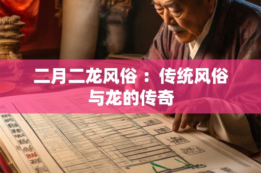 二月二龙风俗 ：传统风俗与龙的传奇