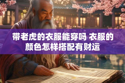 带老虎的衣服能穿吗 衣服的颜色怎样搭配有财运