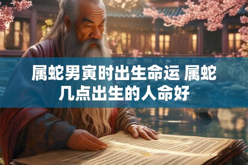 属蛇男寅时出生命运 属蛇几点出生的人命好
