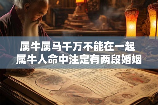 属牛属马千万不能在一起 属牛人命中注定有两段婚姻