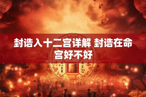 封诰入十二宫详解 封诰在命宫好不好