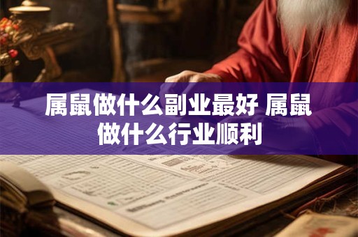 属鼠做什么副业最好 属鼠做什么行业顺利