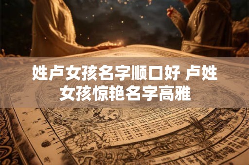 姓卢女孩名字顺口好 卢姓女孩惊艳名字高雅