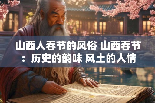 山西人春节的风俗 山西春节：历史的韵味 风土的人情