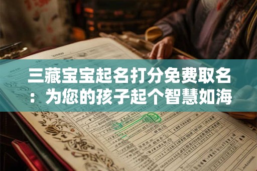 三藏宝宝起名打分免费取名：为您的孩子起个智慧如海的名字！
