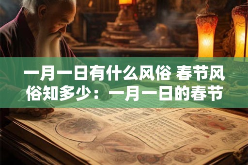 一月一日有什么风俗 春节风俗知多少：一月一日的春节预热