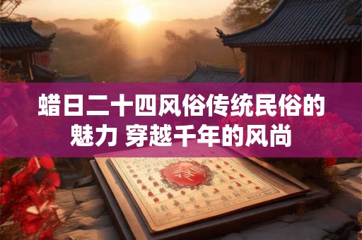 蜡日二十四风俗传统民俗的魅力 穿越千年的风尚