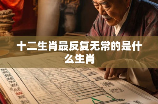 十二生肖最反复无常的是什么生肖