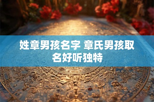 姓章男孩名字 章氏男孩取名好听独特