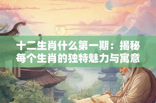 详细阅读:十二生肖什么第一期:揭秘每个生肖的独特魅力与寓意 十二生肖什么第一期:揭秘每个生肖的独特魅力与寓意
