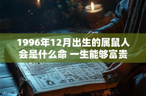1996年12月出生的属鼠人会是什么命 一生能够富贵吗