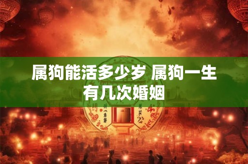 属狗能活多少岁 属狗一生有几次婚姻