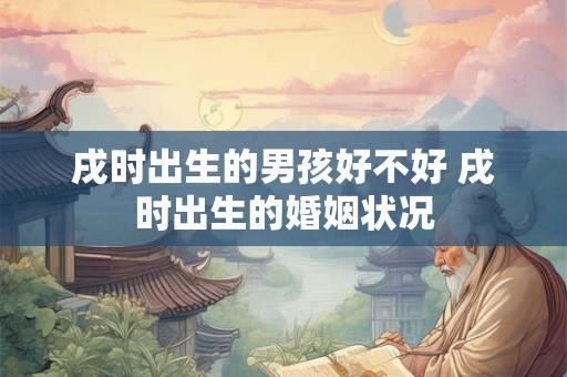 戌时出生的男孩好不好 戌时出生的婚姻状况
