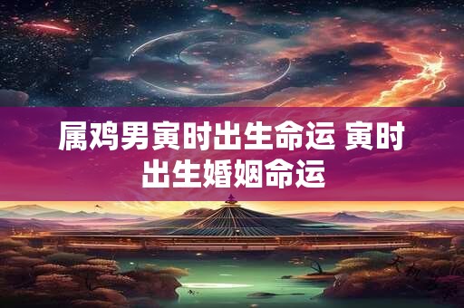 属鸡男寅时出生命运 寅时出生婚姻命运
