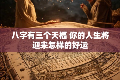 八字有三个天福 你的人生将迎来怎样的好运